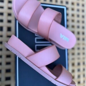 MIA Pink Slide Sandals, Yelena, Women’s 6